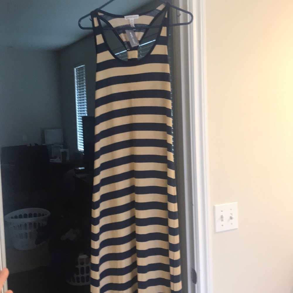 Striped maxi dress with racerback
